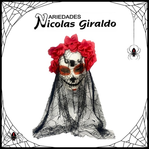 [DK174] Mascara halloween catrina con pelo 