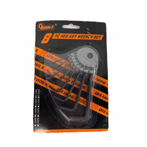 [AK11119] Llave hexagonal sencilla carton x8