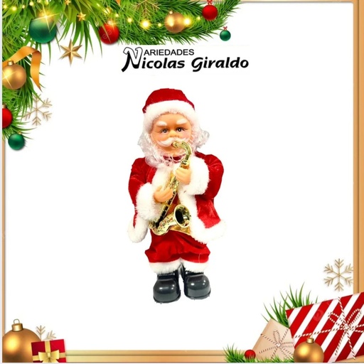 [219-PAPA] @PAPA NOEL PILAS MUSICAL BAILARIN CON INSTRUMENTO