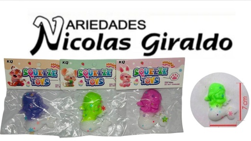 [PTF715] Squizzy mini sirena en bolsa pqt x20