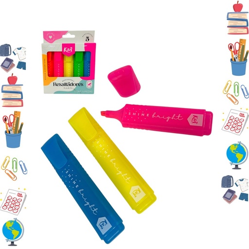 [557225] Resaltador kiut neon x5