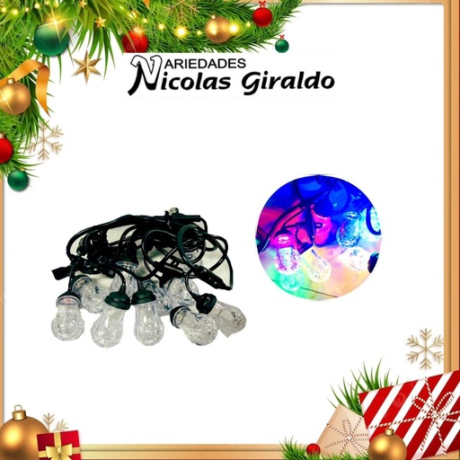 [A3256] @INSTALACION FOCO BURBUJA INTERMITENTE X10L MULTICOLOR 