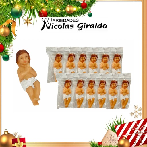 [N-40120] NIÑO DIOS ECONOMICO PEQUEÑO PQT X12 