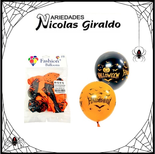 [845373] Bomba fashion ballons estampada Halloween r12x12 