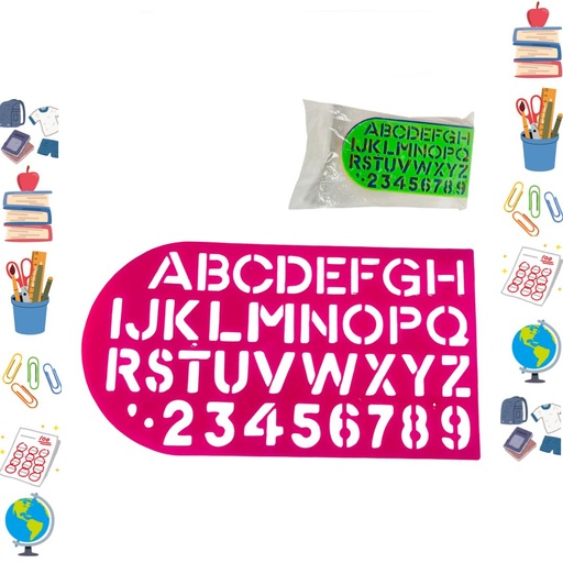 [MORR-101] Plantilla Morrison letras pequeñas paquete x10 