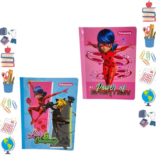 [P4252] Cuaderno cosido primavera 100H raya ladybug 