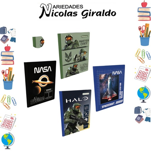 [P4294] Cuaderno cosido primavera 50H raya nasa  