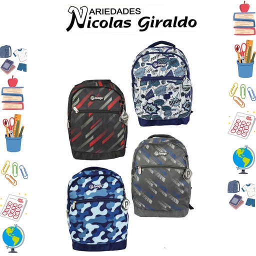 [P3840-012] Morral primavera print hombre 