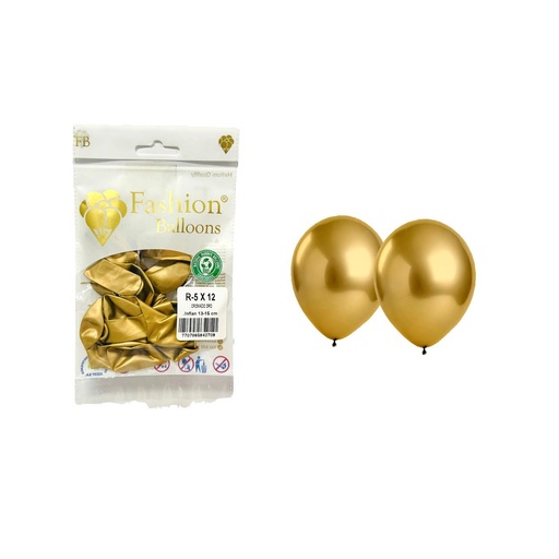 [842709] Bomba fashion ballons r5X12 cromado oro