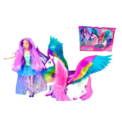[68429] Muñeca grande fina con unicornio