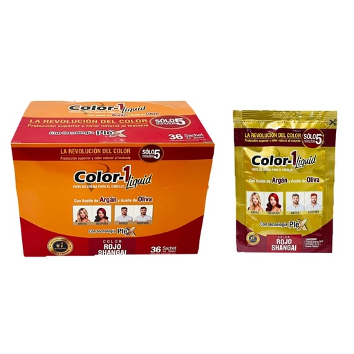 [PT0001108] Tintura liquida Rojo shangai color uno sobre 