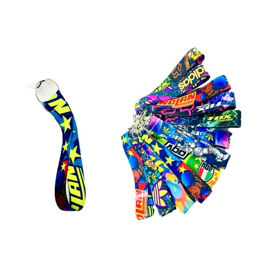 [TEX-507] Llavero moto elastico corto pqt x12