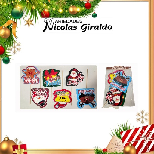[127125] PIN PIROPO NAVIDAD PAQUETE X6