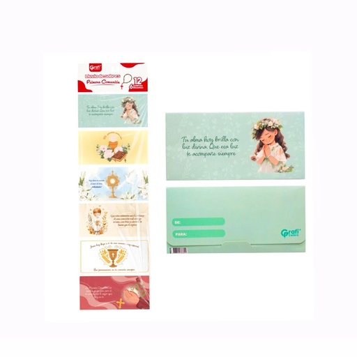 [GR522-FL] Lluvia sobre graficolors x12 primera comunion