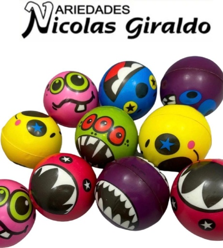 [PT26886] Pelota relajante colmillos pequeña x12  