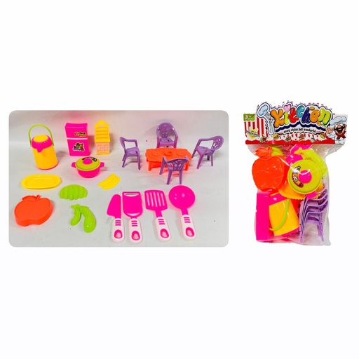 [MG16290] Vajilla infantil bolsa con sillas 