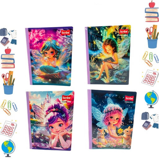 [C30216785] Cuaderno cosido scribe licencia 100H rayas starglow