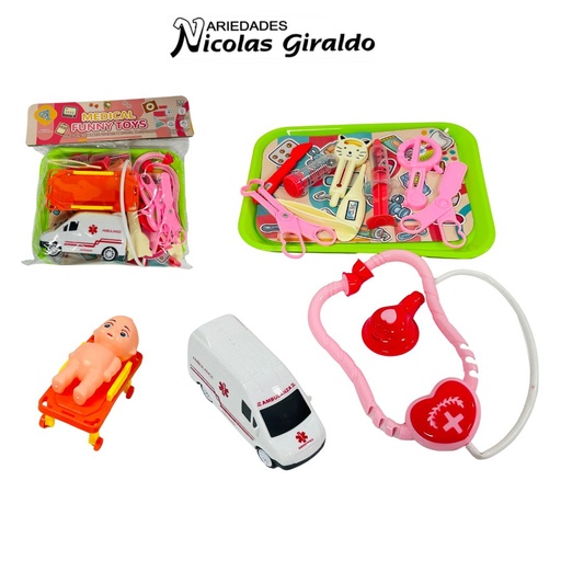 [CA8143] Set doctor bandeja con ambulancia 