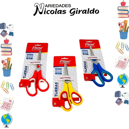 [ET137] Tijera eterna #7.5 dos colores 