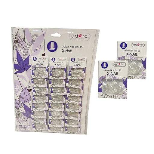 [15121] Uñas adoro X-NAIL transparente x24 Carton  