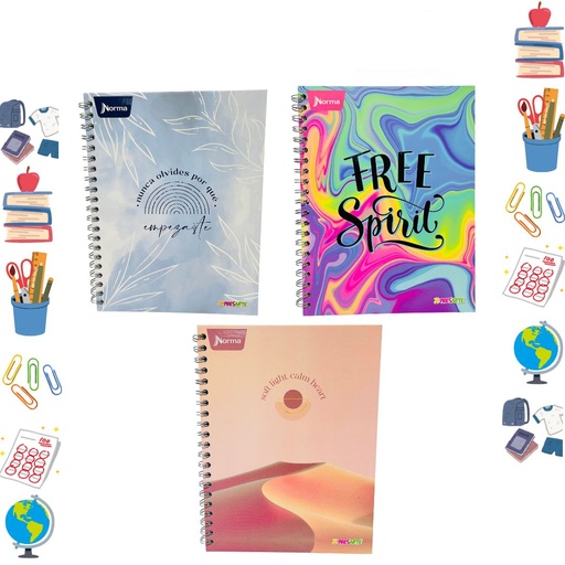 [576139] Cuaderno xpresarte argollado grande dura book femenino raya 