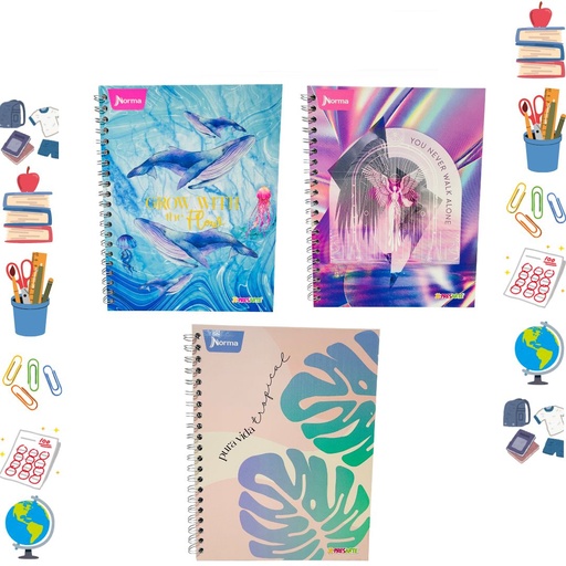 [576140] Cuaderno xpresarte argollado grande dura book femenino cuadro 