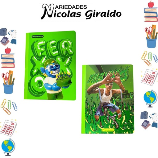 [P4576] Cuaderno cosido primavera 100H cuadro ferxxo