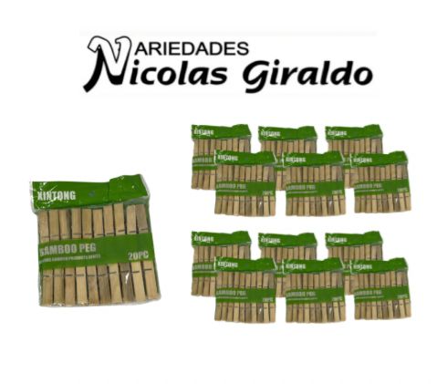 [SE1862] (20PCS)Gancho pinza madera x20  SE2303 PQTX12