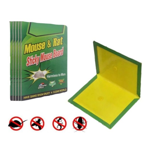 [AK2965] Pega rata grande carton verde PQT X12