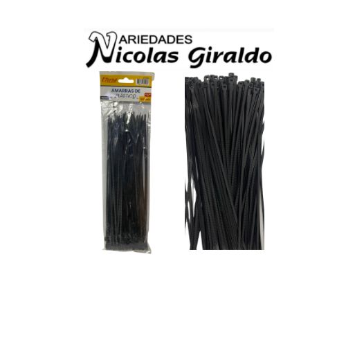 [ET1253] Amarra mediana negra 25cm 