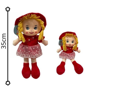 [AP3-6859-1] Muñeca trapo mediana fina 35cm 