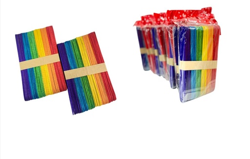 [SE6863] Palos paleta grueso x50 color  PQT X12