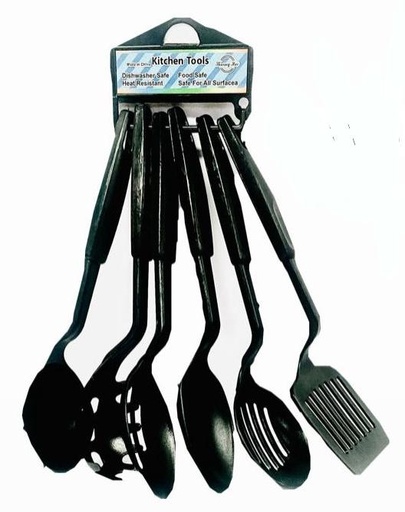 [YNC125-018] Cucharones set negro x6 