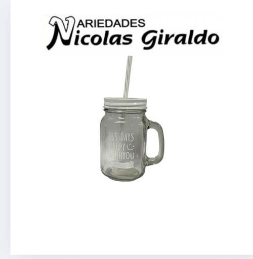 [25BR56-9] Vaso pitillo vidrio cuadrado transparente