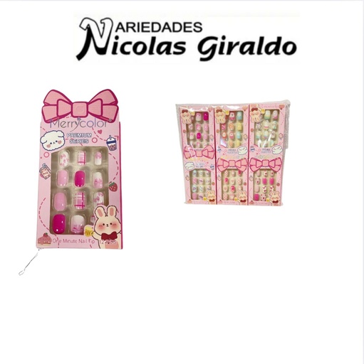 [DN3495] Uñas infantil caja paquete x12 