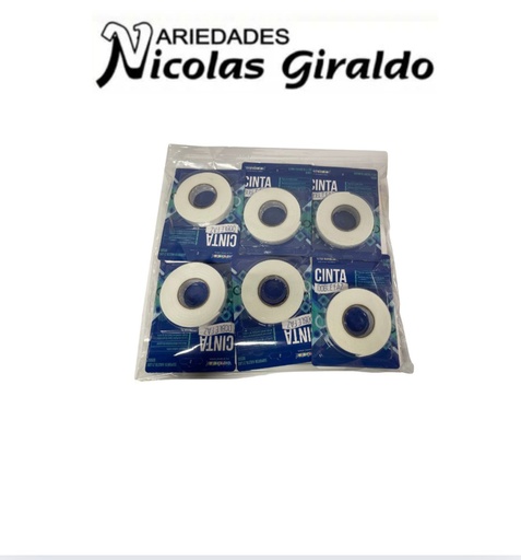 [FL-234] Cinta doble faz pequeña garabato PQT X12