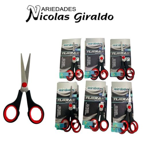 [FL-133] Tijera garabato carton pequeña #5 caja x12 (SCISSORS)