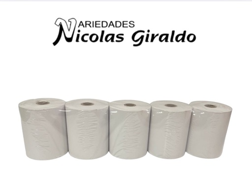 [ET1245] Rollo papel termico 80mm x60mts pqt x5