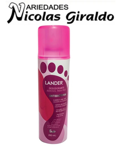 [5309116] Desodorante de pies mujer x260ml en aerosol lander 