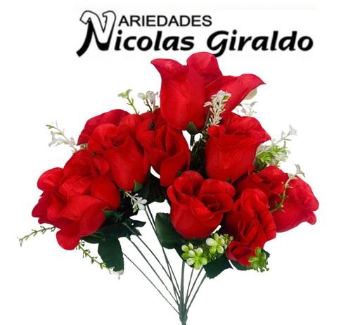 [2D-7393-2] Flor ramo x12 roja 