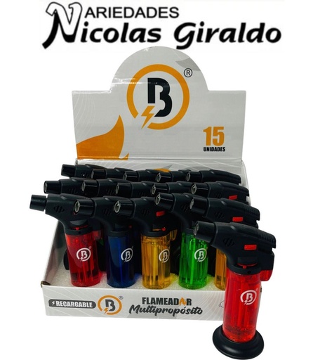 [BG2494] Flameador gas bengala mediano caja x15 