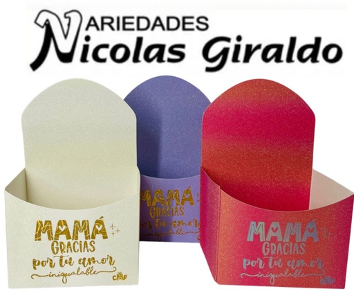 [MF12430] Caja regalo mediana espaldar paquete x6