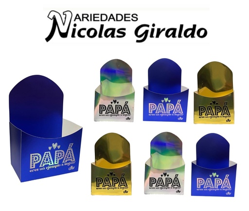 [MF12430] Caja regalo mediana espaldar paquete x6