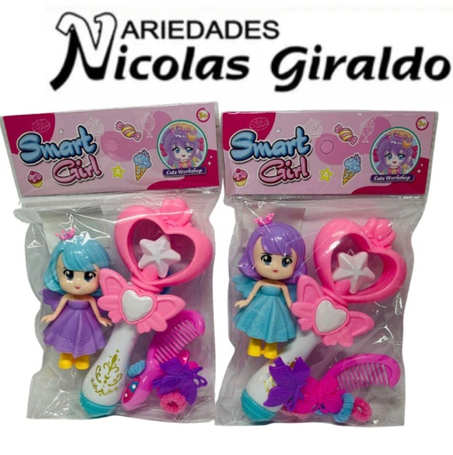 [CA10788] Set belleza niña bolsa  con muñeca