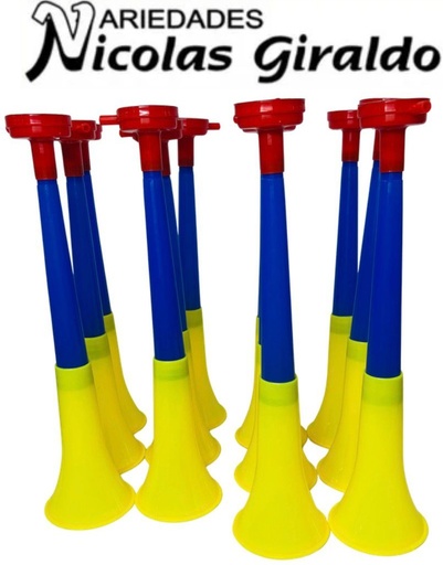 [PTF-428] Vuvuzela colombia mediana 34cm 2 cuerpos PQT X12 