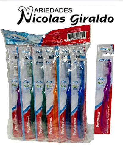 [PTD168] Cepillo dental adulto protedent x12 traslucido