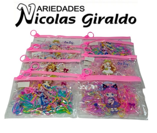 [CH21363] Caucho gomelo cartera color pastel  paquete x12  