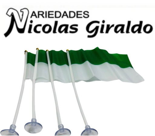 [OD1517] Bandera nacional mini con chupa pqt x12 