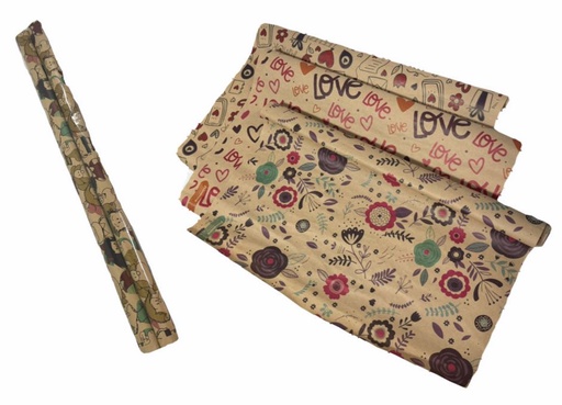[102050] @Papel regalo kraft x2 pqt x12