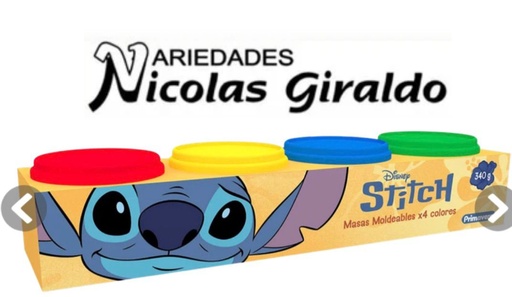 [P4520] Plastilina moldeable licencia niña tarro x4 